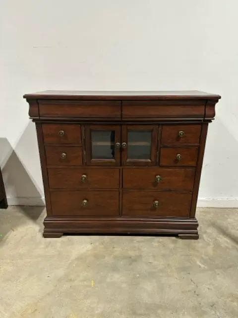 Broyhill Wooden Media Console with 8 Drawers & 2 Doors - Image 1