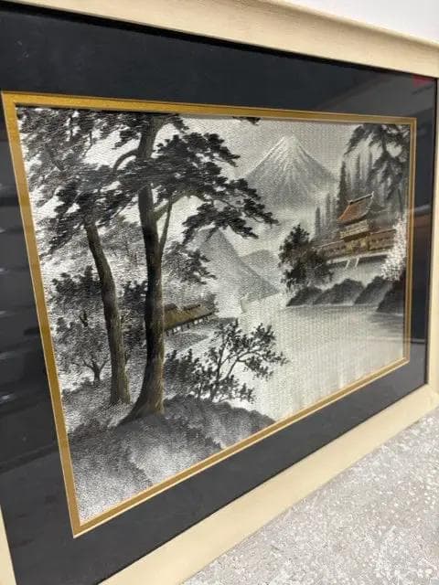 Vintage Korean Framed Silk Embroidery - Thumbnail 2