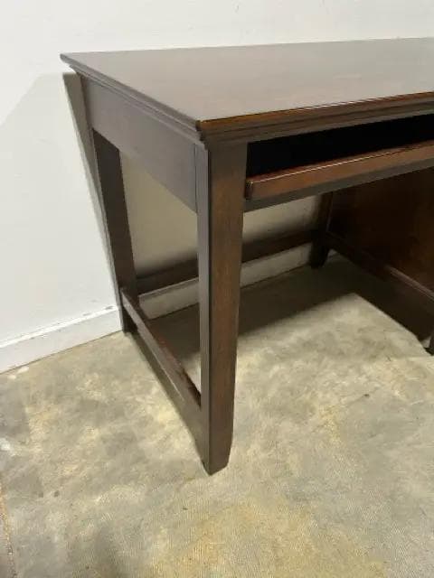 Wood Desk with 2 Drawers & Pull Out Tray - Thumbnail 5