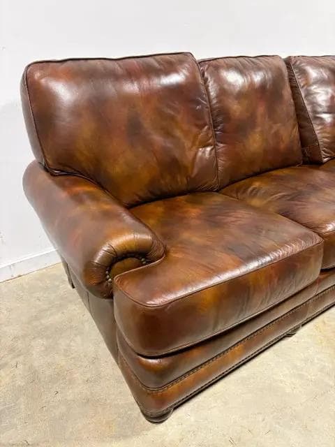 Hancock & Moore Brown Leather Sofa - Thumbnail 2