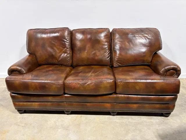 Hancock & Moore Brown Leather Sofa - Image 1