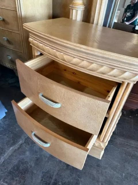 Blonde Wooden Nightstand - Thumbnail 3