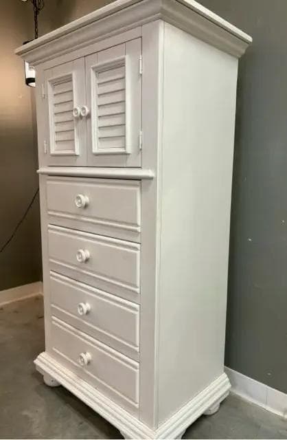 American Woodcrafters Cottage Traditions White Lingerie Chest - Thumbnail 2