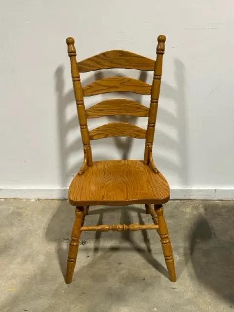 Set Of 4 Oak Dining Chairs - Thumbnail 2