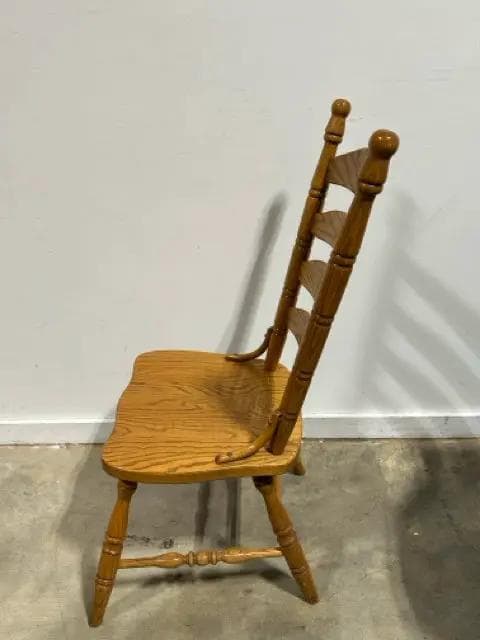 Set Of 4 Oak Dining Chairs - Thumbnail 4