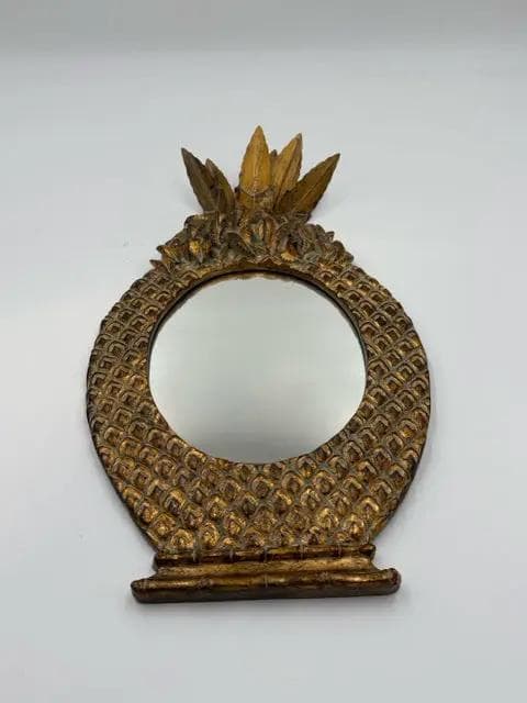 Gold Pineapple Shaped Wall Mount Mirror - Image 1