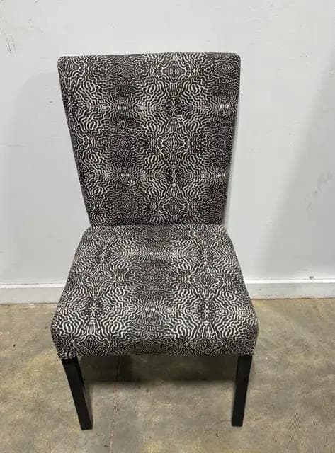 Black And White Patterned Dining Room Chair - Thumbnail 2