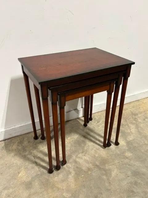 Bombay Company 3 Wooden Nesting Tables - Thumbnail 2