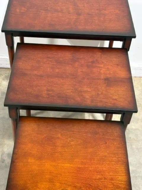 Bombay Company 3 Wooden Nesting Tables - Thumbnail 4
