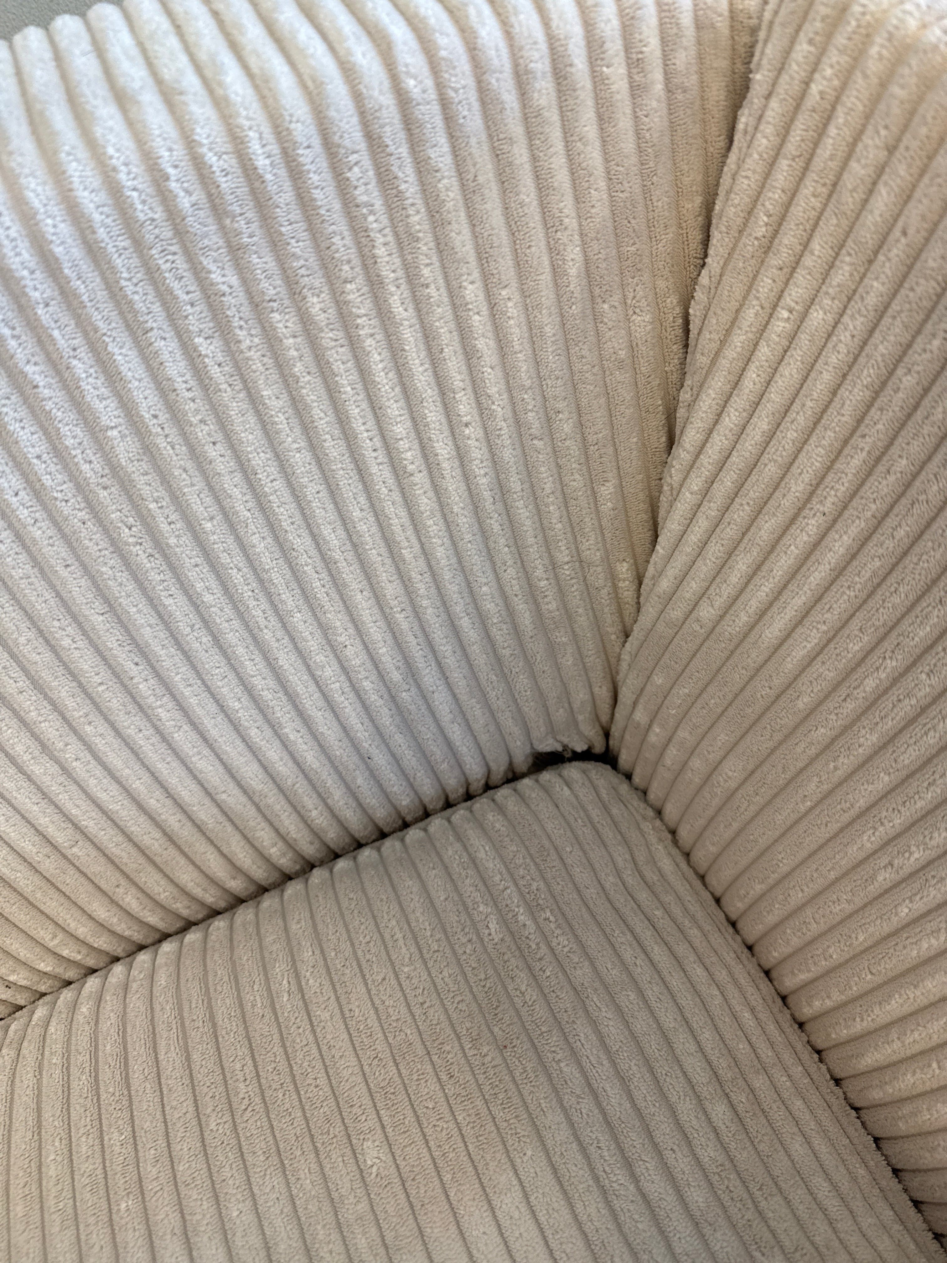 Corduroy Beige Corner Sofa Chair Couch FFE-1425 - Thumbnail 5