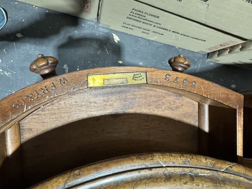 Desk Kidney Shaped By William Fry Original Antique 1880 - Thumbnail 5