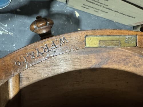 Desk Kidney Shaped By William Fry Original Antique 1880 - Thumbnail 4