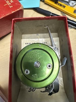 Vintage Martin Atomic Mohawk Fishing Reel 48 Reely Nice Condition - Image 1