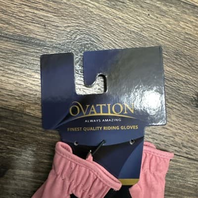 Ovation Leather Gloves for Kids Horse Riding, A- Small- Pink - Thumbnail 3