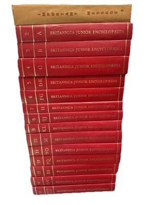 Britannica Junior Encyclopedia 1973 Complete Full Set Hard Cover Books Vintage - Image 1