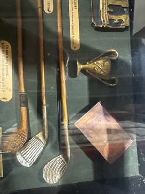 Golf Memorabilia - History of Golf, wood framed shadow box 20.5 x 11 x 2 - Thumbnail 7