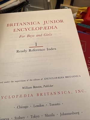 Britannica Junior Encyclopedia 1973 Complete Full Set Hard Cover Books Vintage - Thumbnail 3