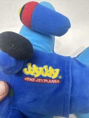 Jay Jay The Jet Plane 9” Plush Puppet Vinyl Face Retired Vintage 2000 Kidpower - Thumbnail 5