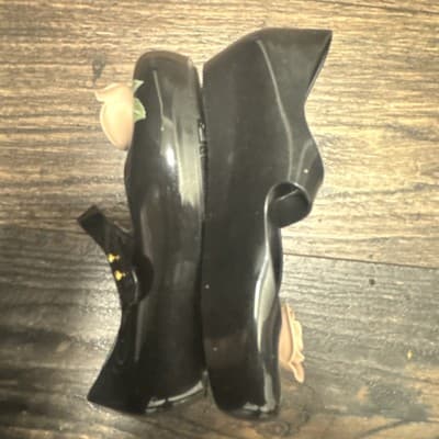 Melissa Mini Beauty & the Beast Brand New sz 12 US black shoes - Thumbnail 3