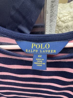 Polo Ralph Lauren Girls' Polo Dress Navy Size 6x - Thumbnail 3
