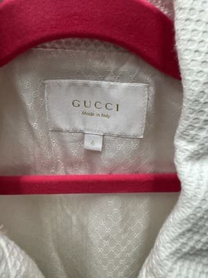 Gucci Girls Faille Monogrammed Coat - Thumbnail 3