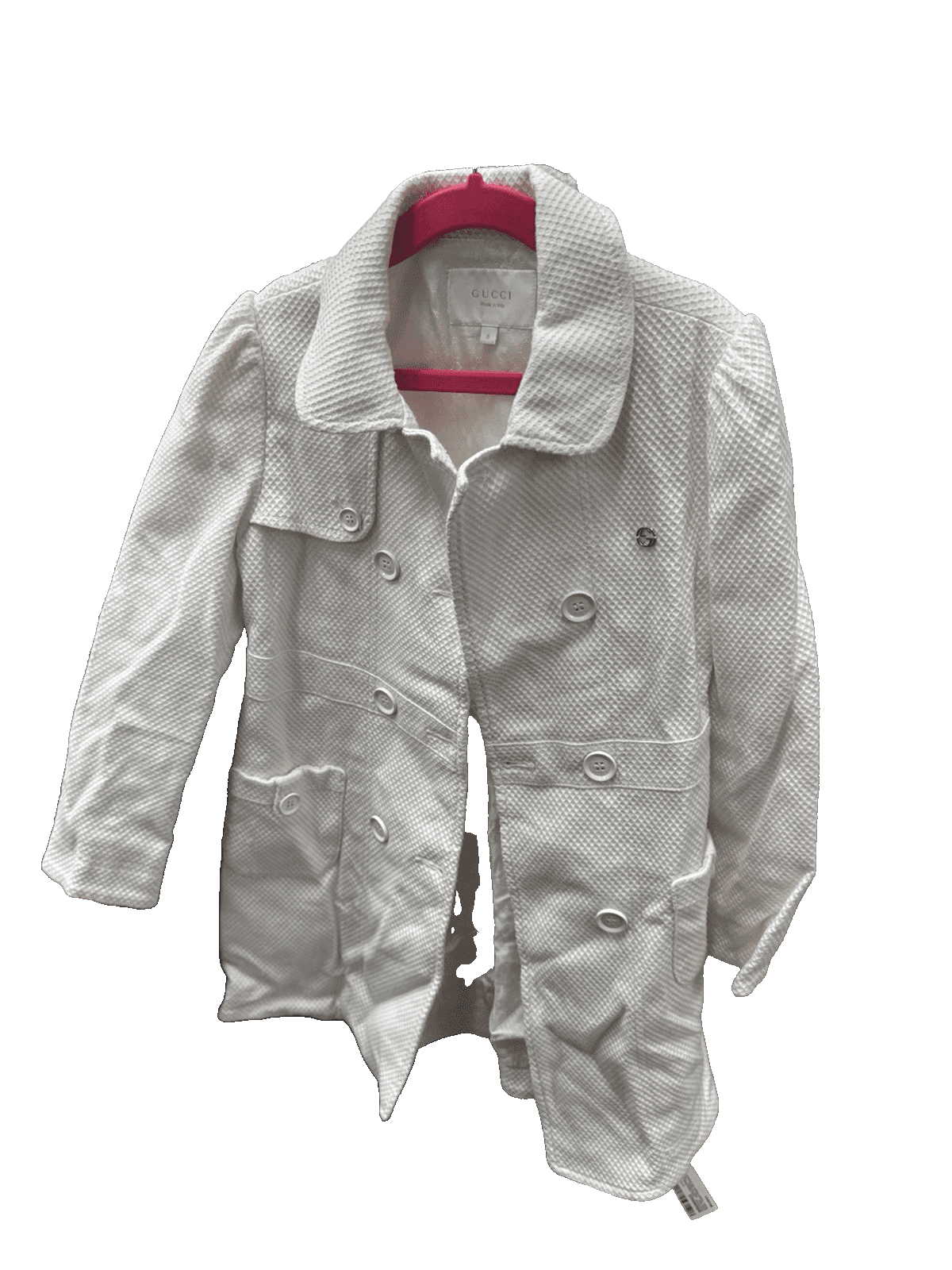 Gucci Girls Faille Monogrammed Coat - Image 1