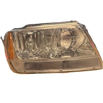 Headlight Assembly Compatible with 99 Chrome Housing Fit 99-04 Grand Cheroke - Image 1