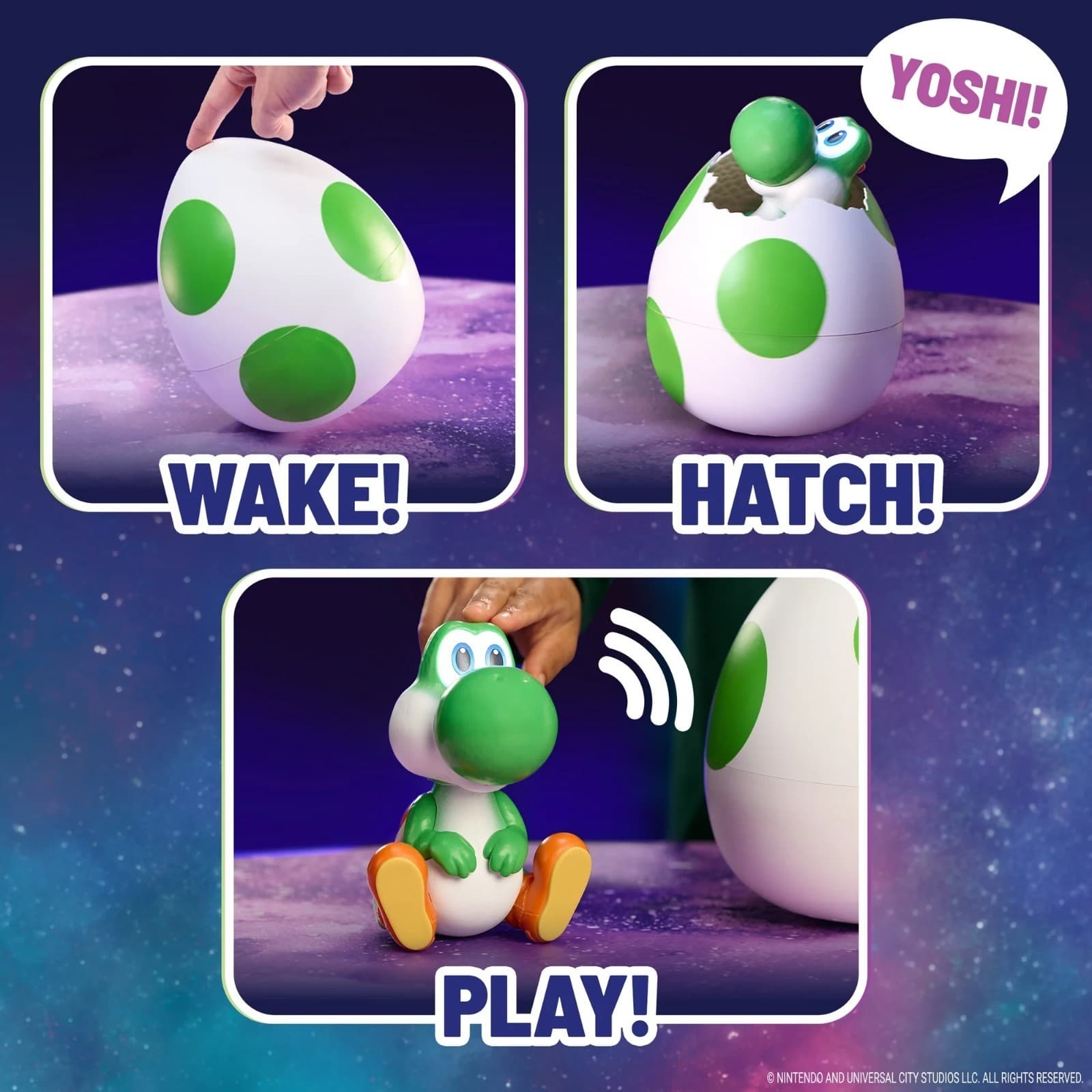 Hatchin' Yoshi the Super Mario Galaxy Movie Interactive Yoshi Figure Presale - Thumbnail 3