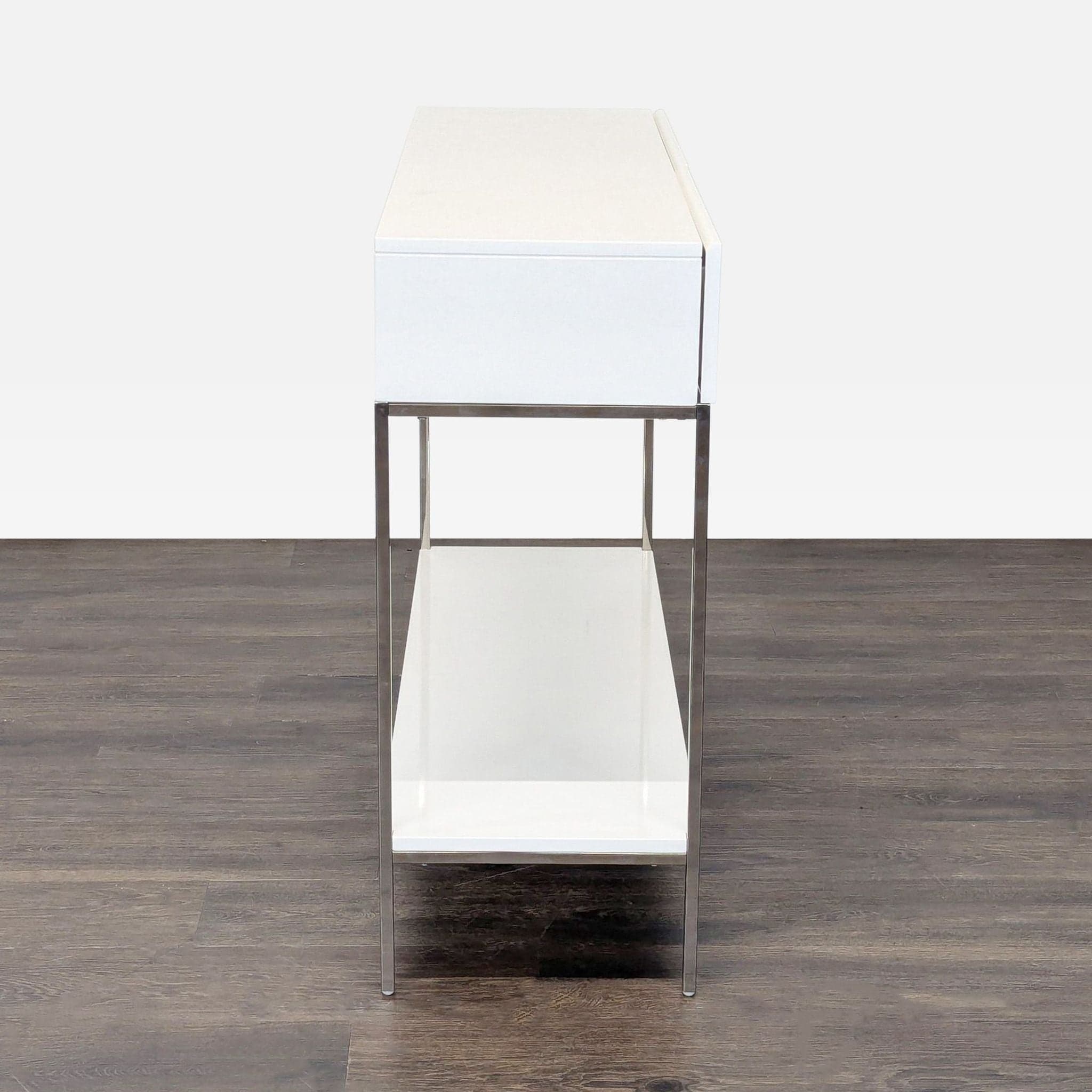 West Elm White Lacquer Storage Console - Thumbnail 5
