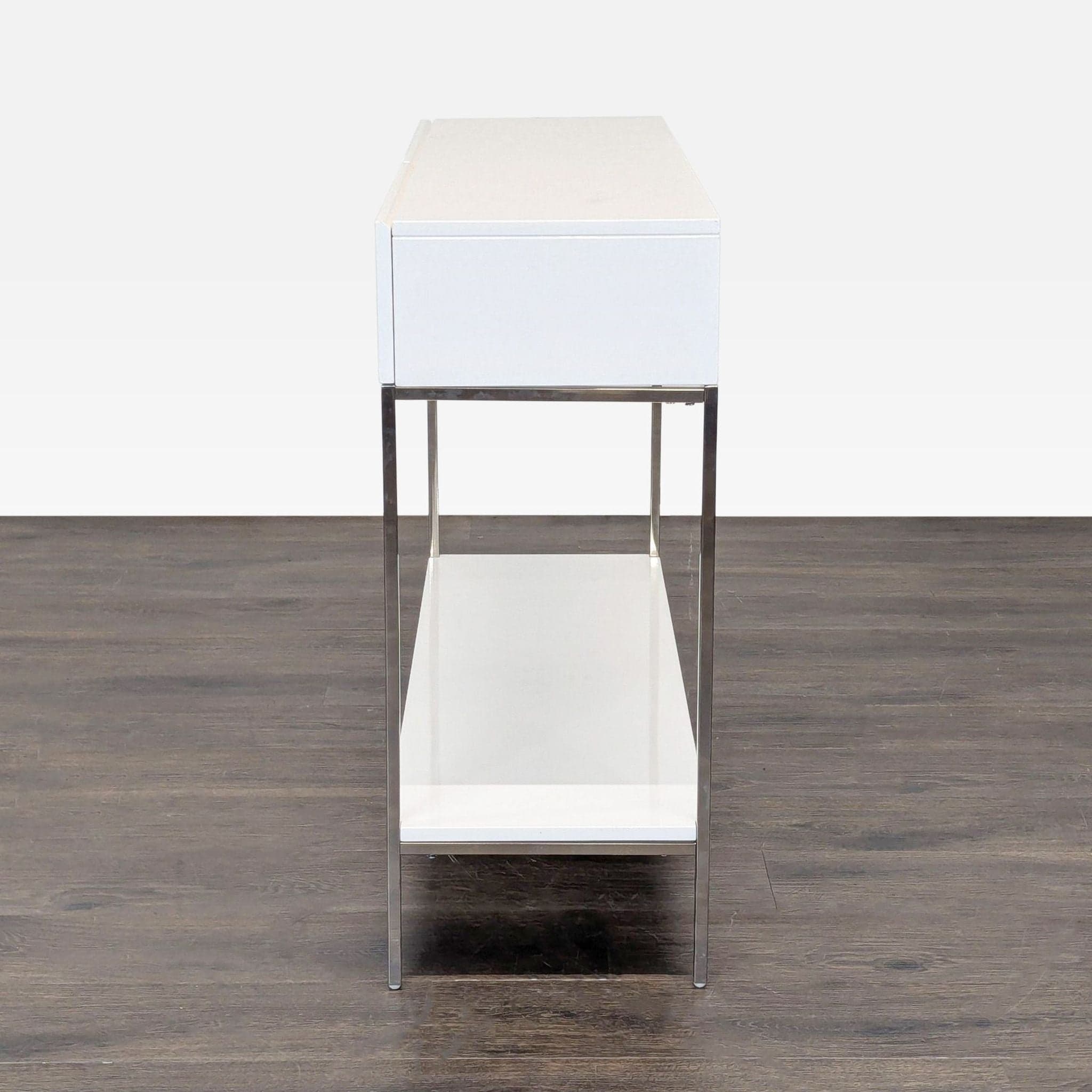 West Elm White Lacquer Storage Console - Thumbnail 3