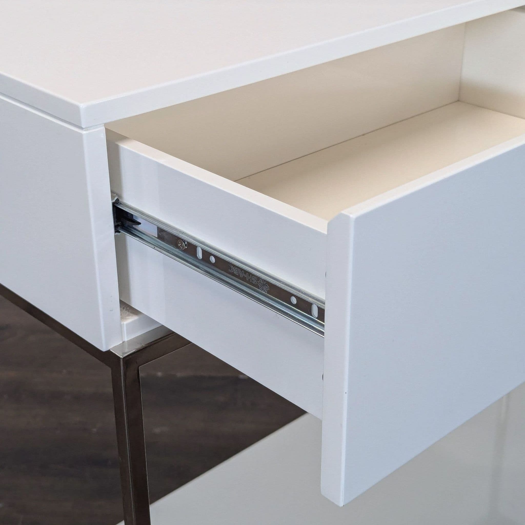 West Elm White Lacquer Storage Console - Thumbnail 8