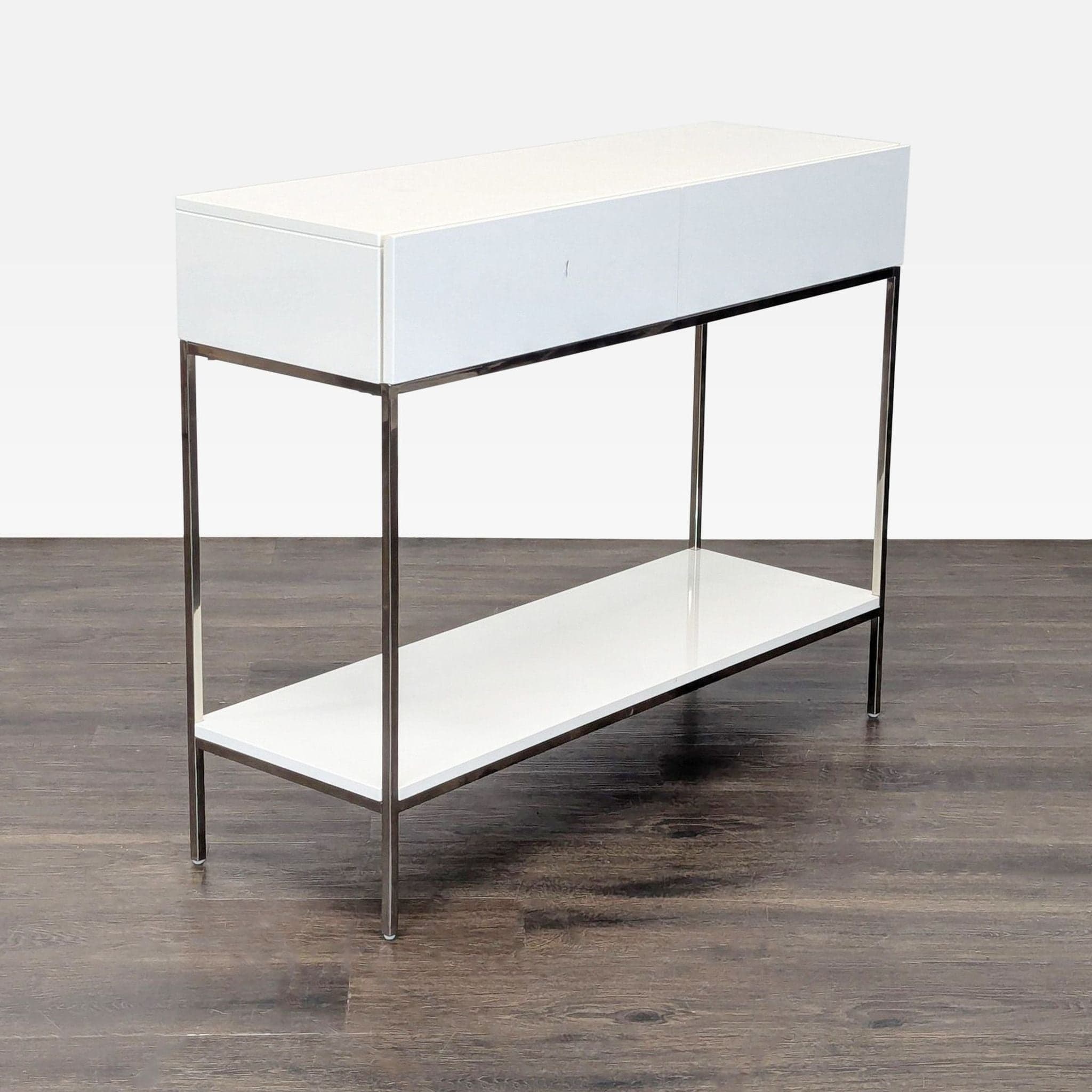 West Elm White Lacquer Storage Console - Thumbnail 11