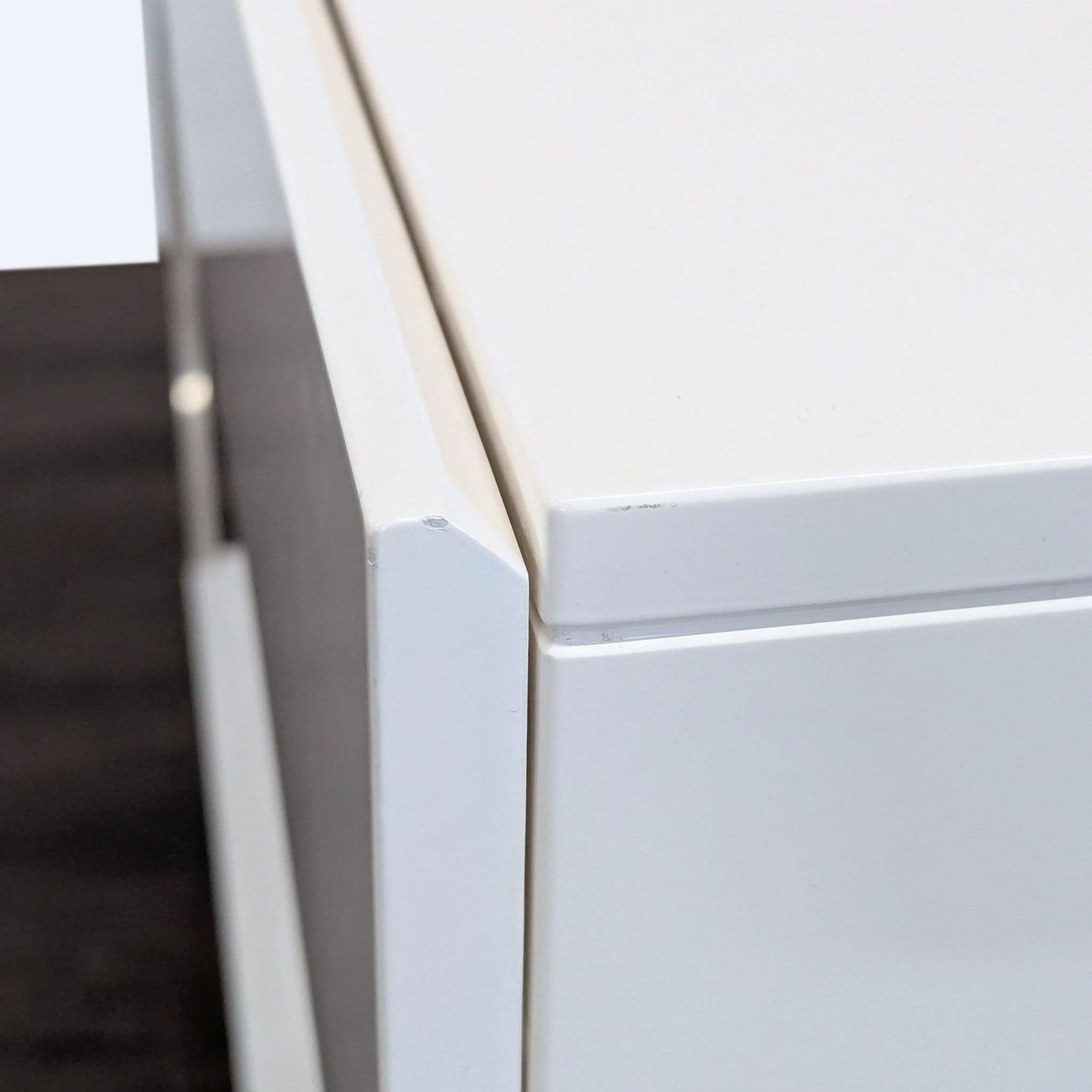 West Elm White Lacquer Storage Console - Thumbnail 9