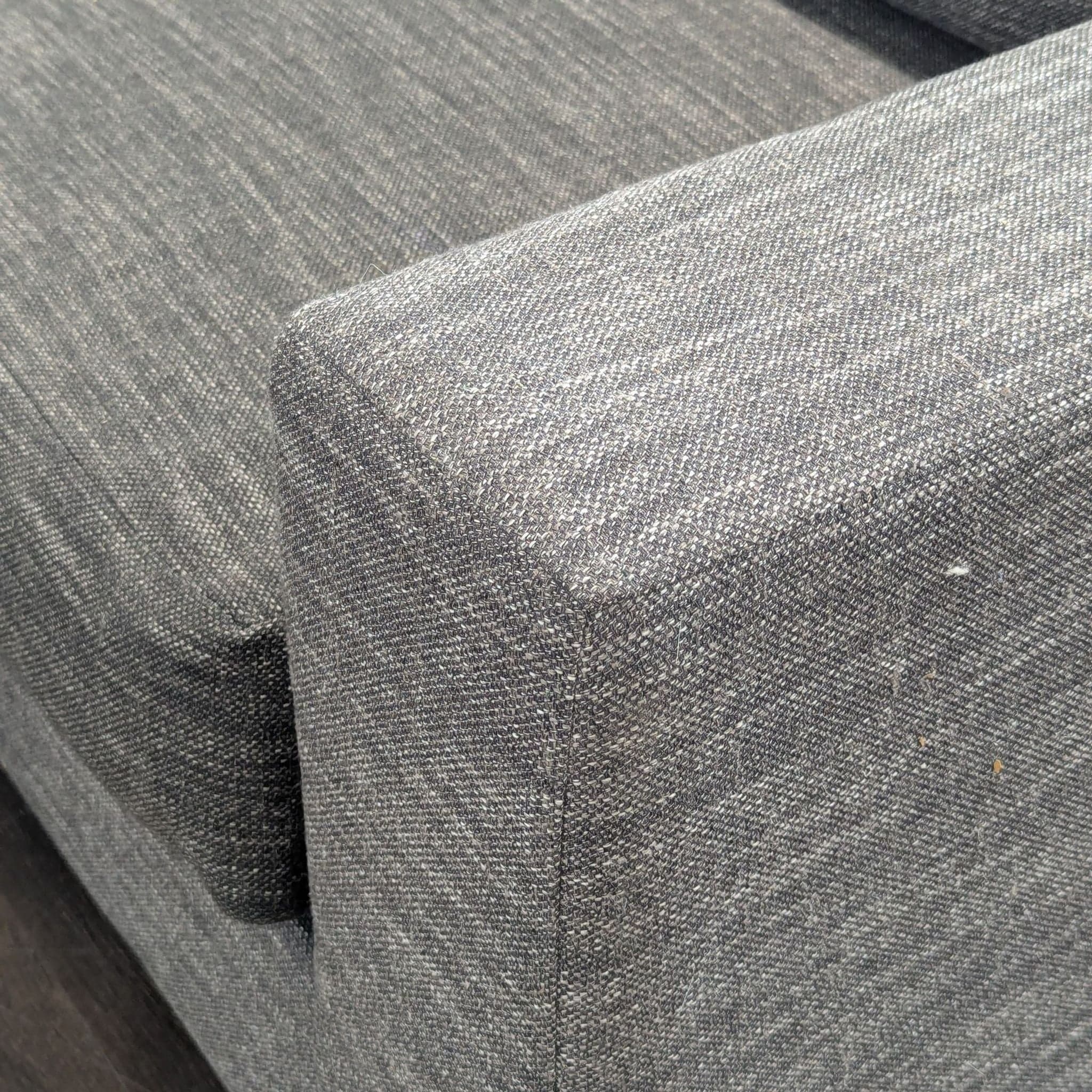West Elm Urban Modern Gray Fabric Sectional Sofa - Spacious and Comfortable - Thumbnail 6