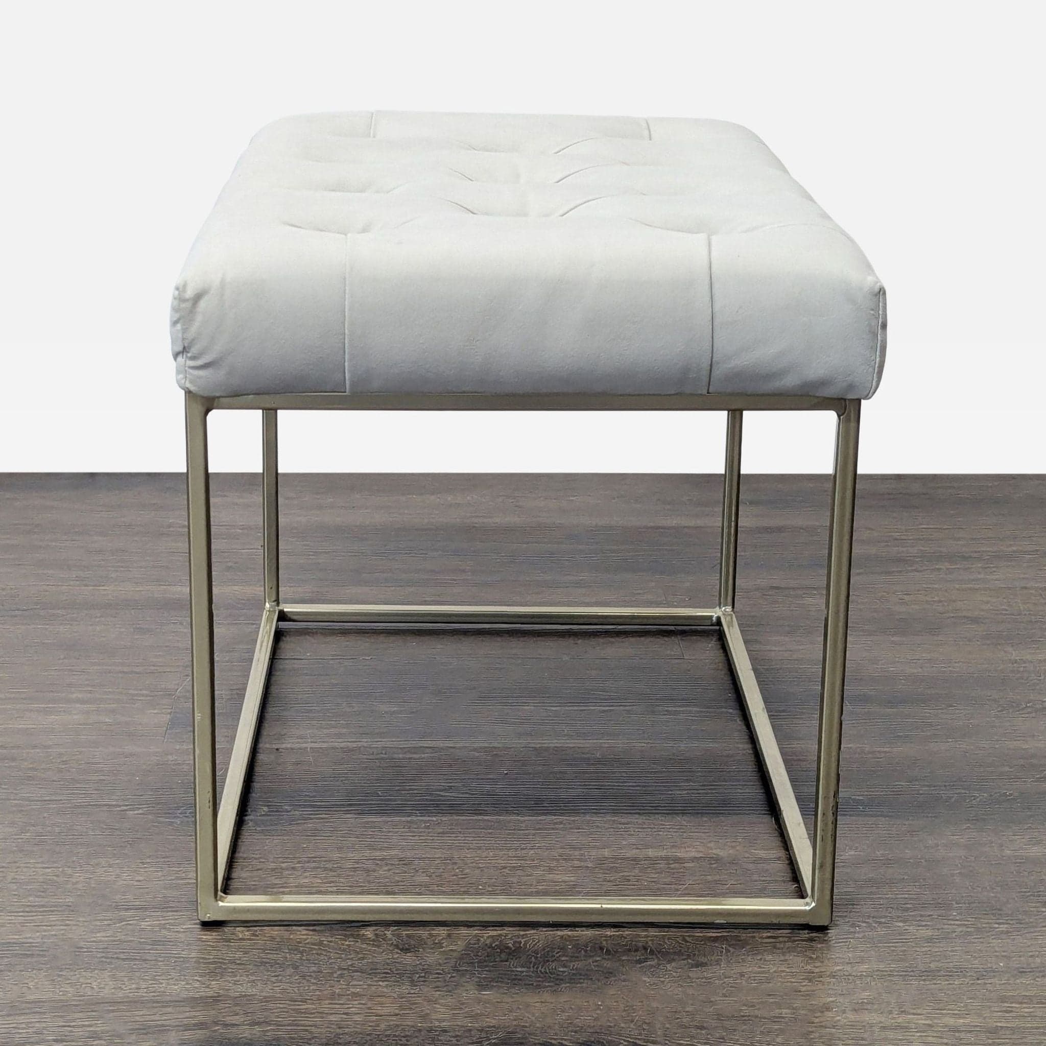 Target Button Tufted Ottoman with Metal Base - Thumbnail 6