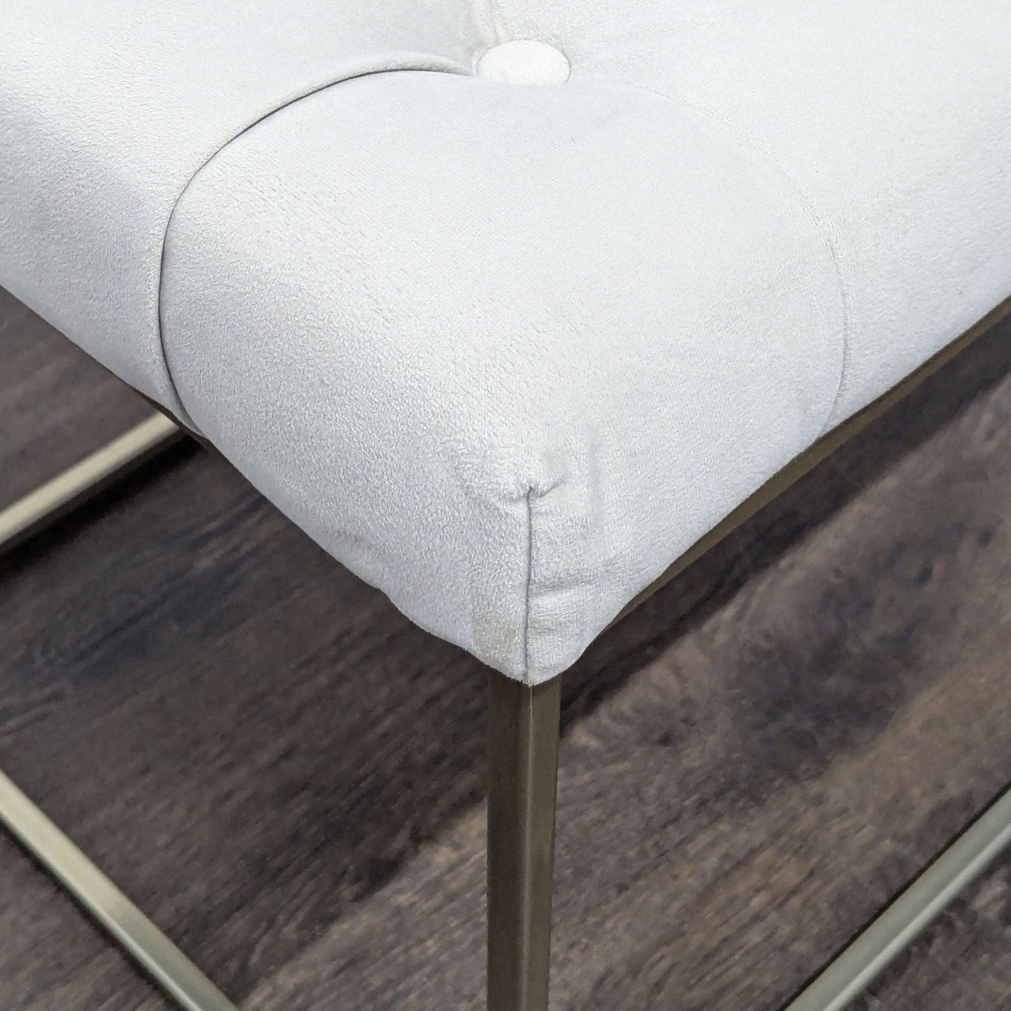 Target Button Tufted Ottoman with Metal Base - Thumbnail 4