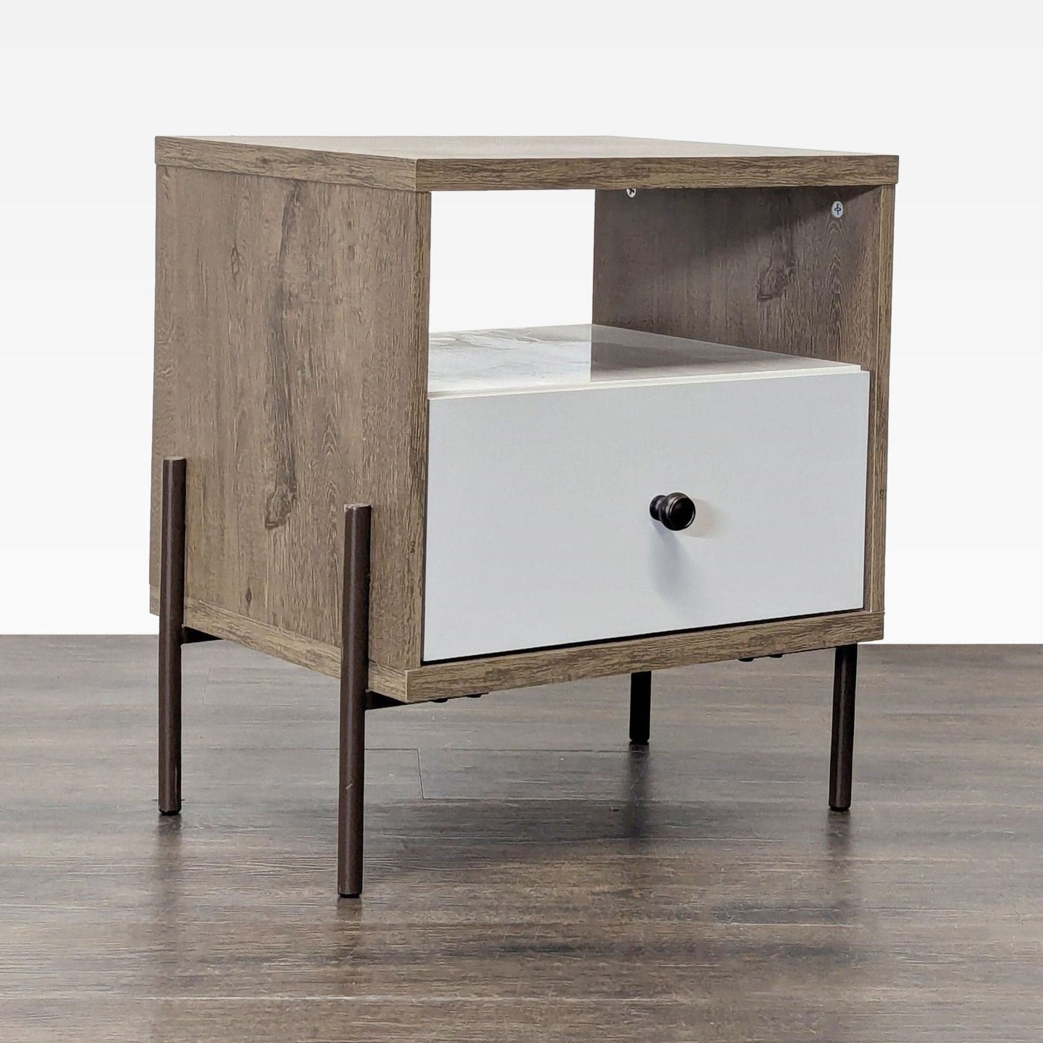 One Drawer Nightstand with Open Shelf - Thumbnail 8