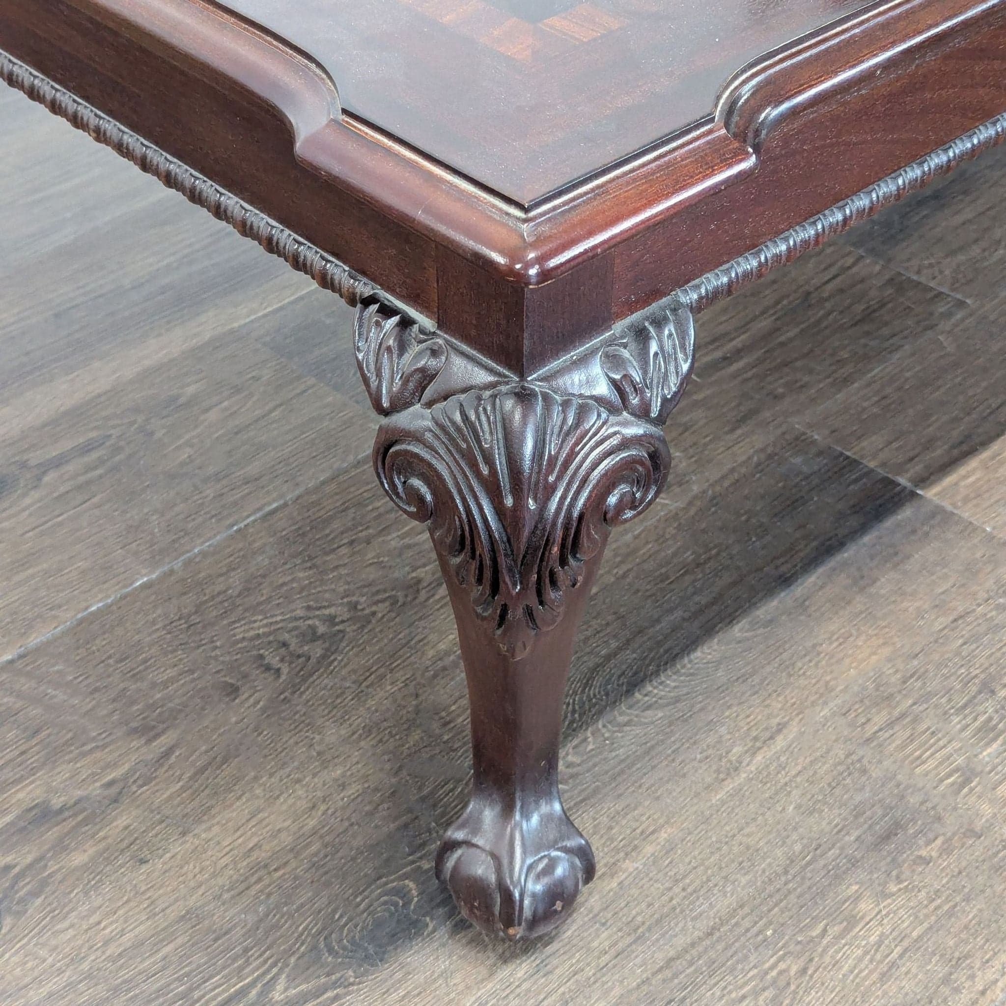 Vintage Thomasville Mahogany Coffee Table - Thumbnail 4
