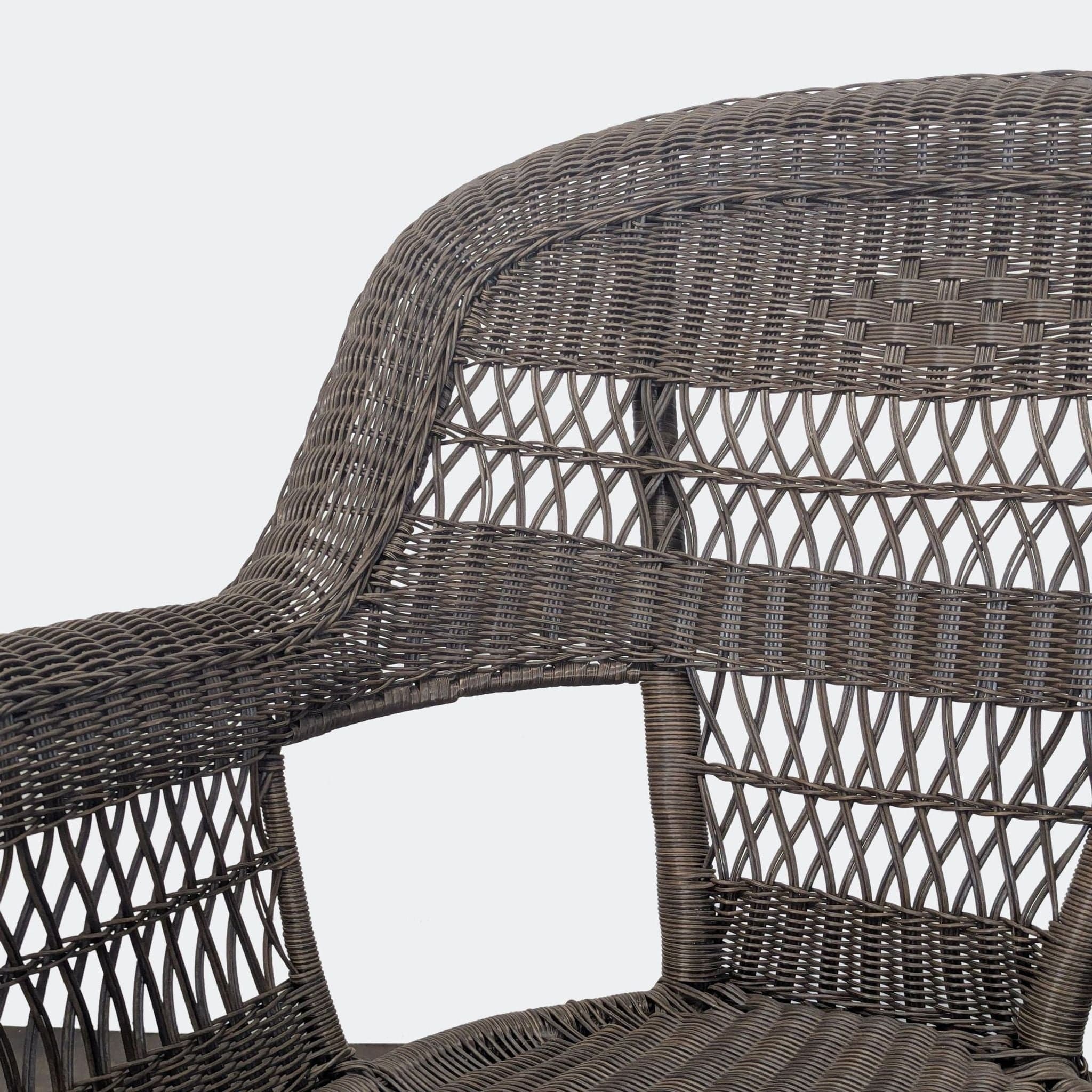 Classic Brown Wicker Outdoor Arm Chair - Sturdy and Stylish - Thumbnail 7