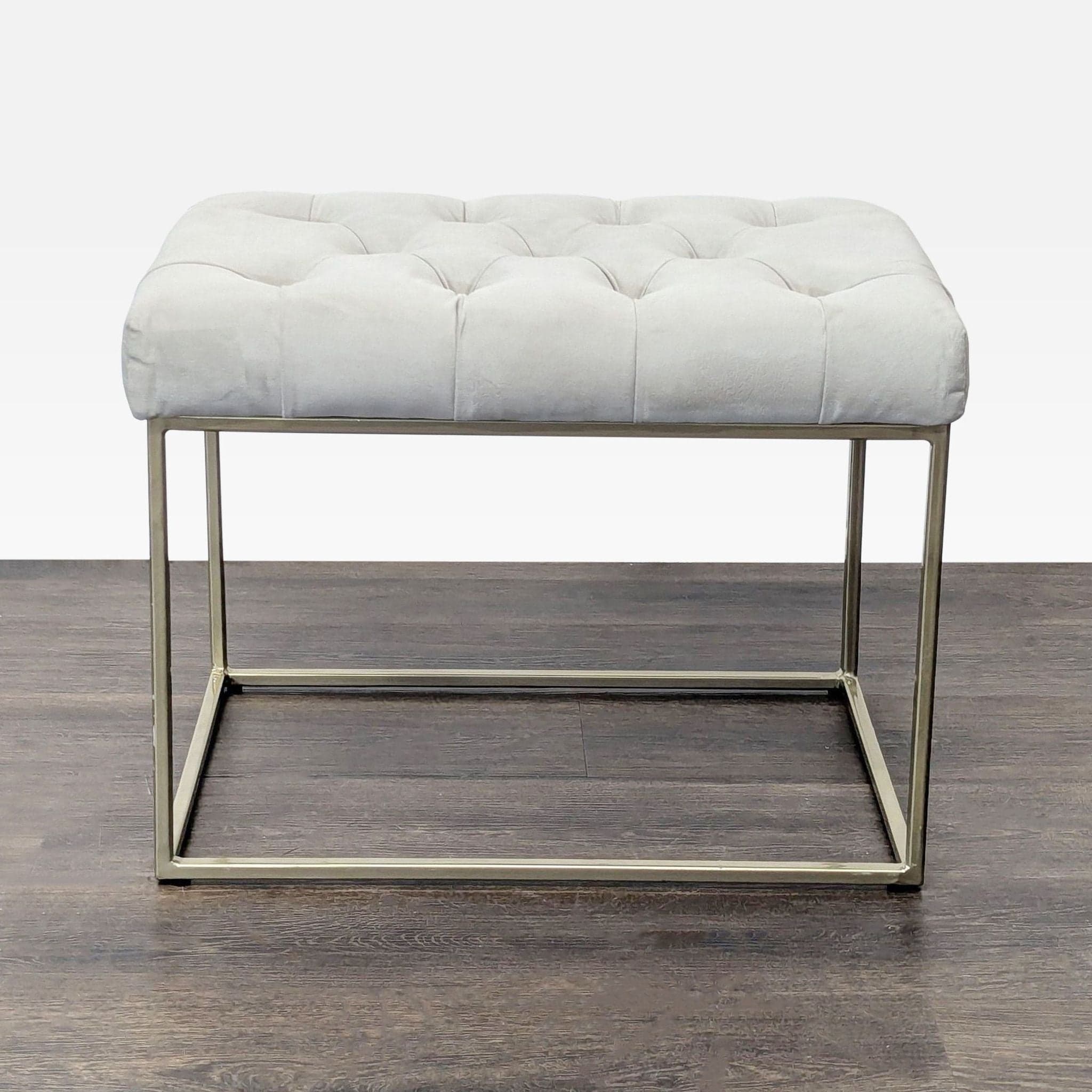 Target Button Tufted Ottoman with Metal Base - Thumbnail 3