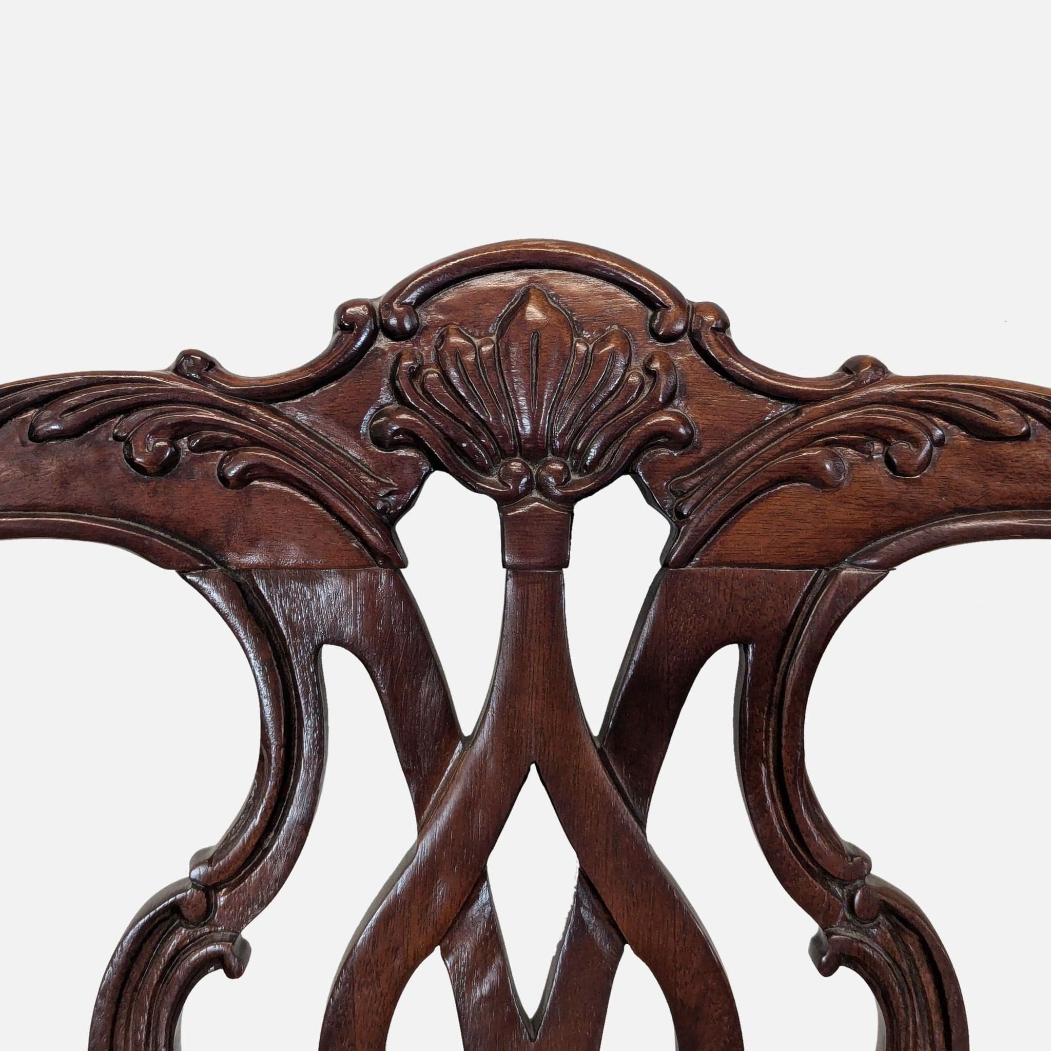 Elegant 9-Piece Mahogany Dining Set with Upholstered Chairs - Thumbnail 14