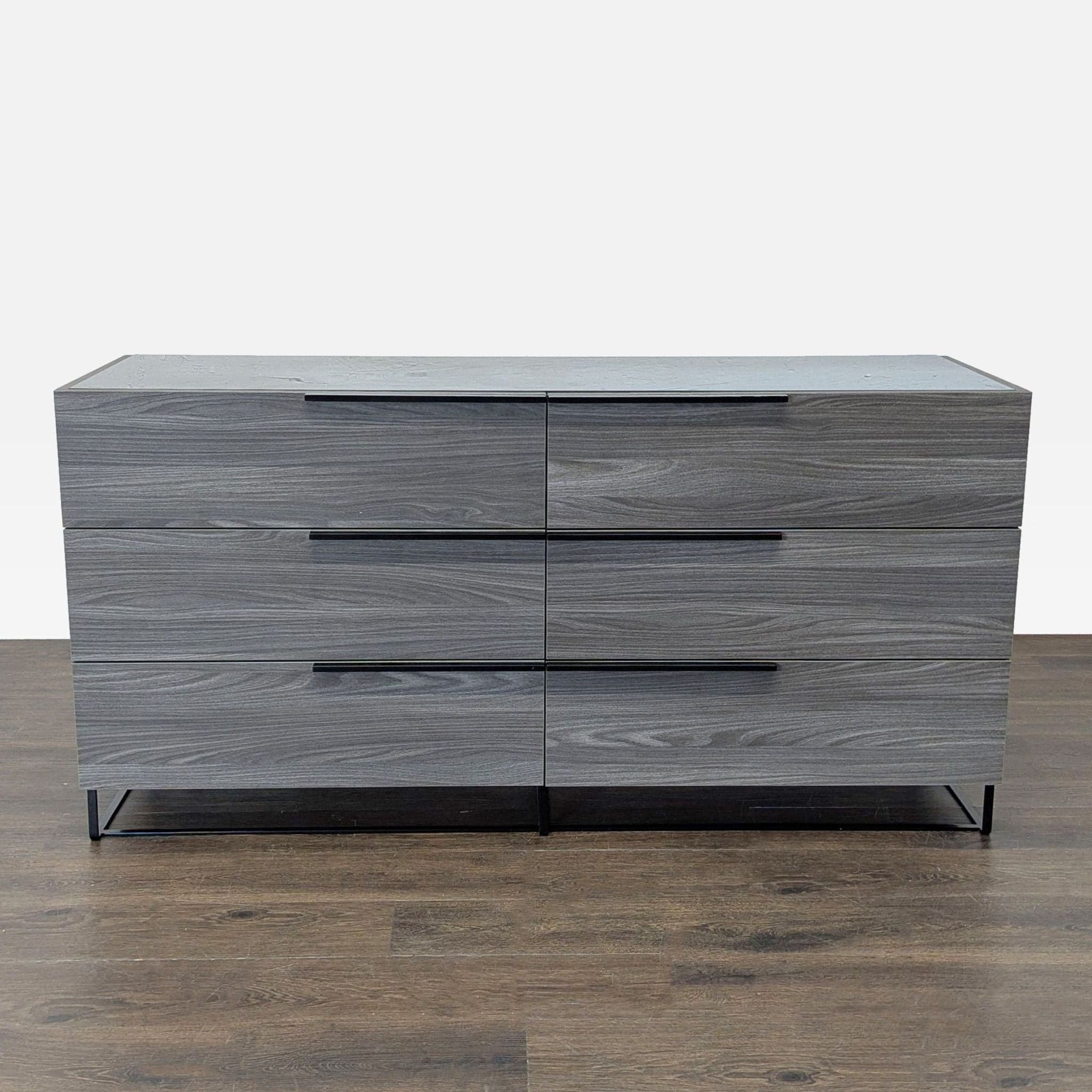 Modrest Modern 6-Drawer Dresser in Gray Wood Finish - Image 1
