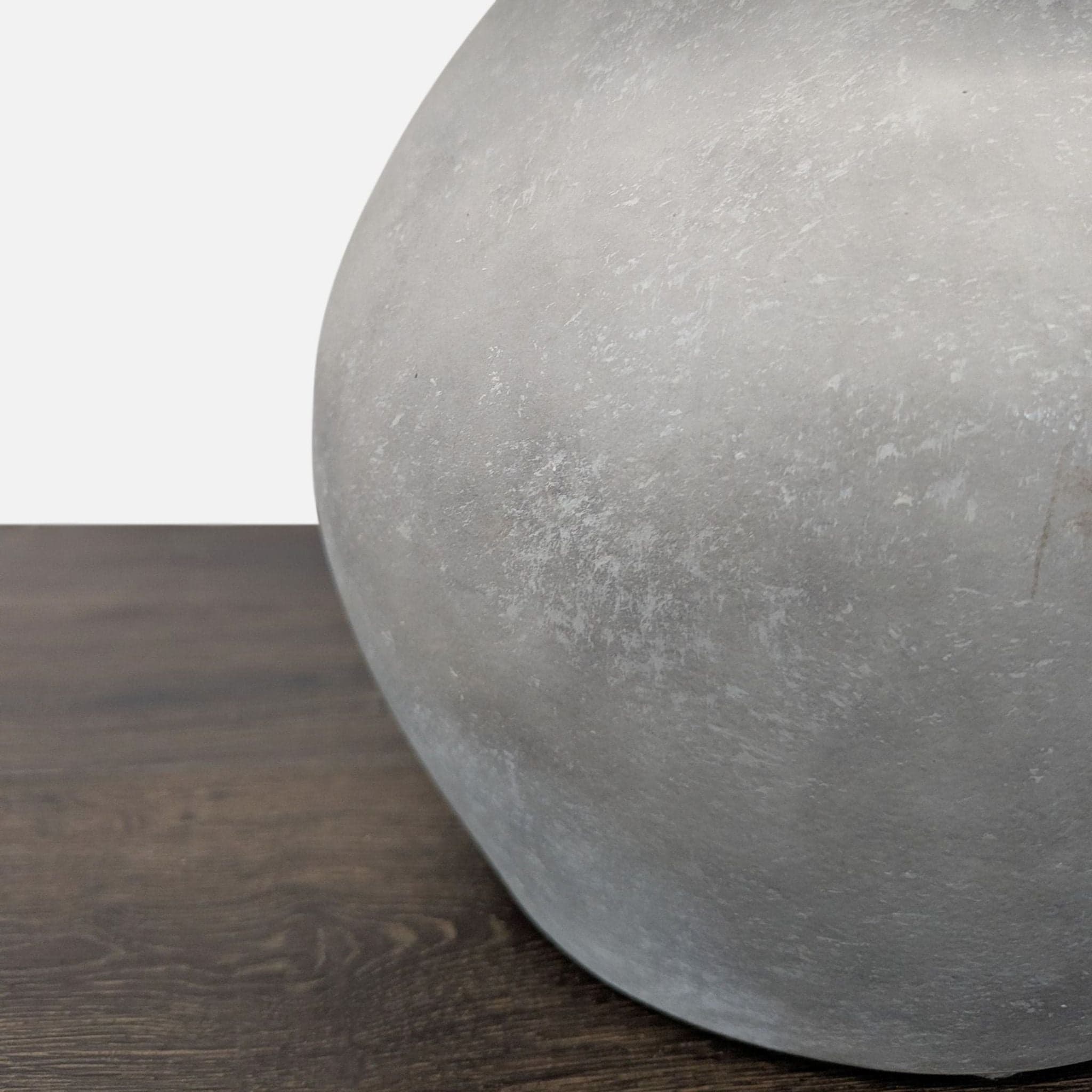 Pottery Barn Textured Gray Ceramic Table Lamp with White Shade - Thumbnail 2