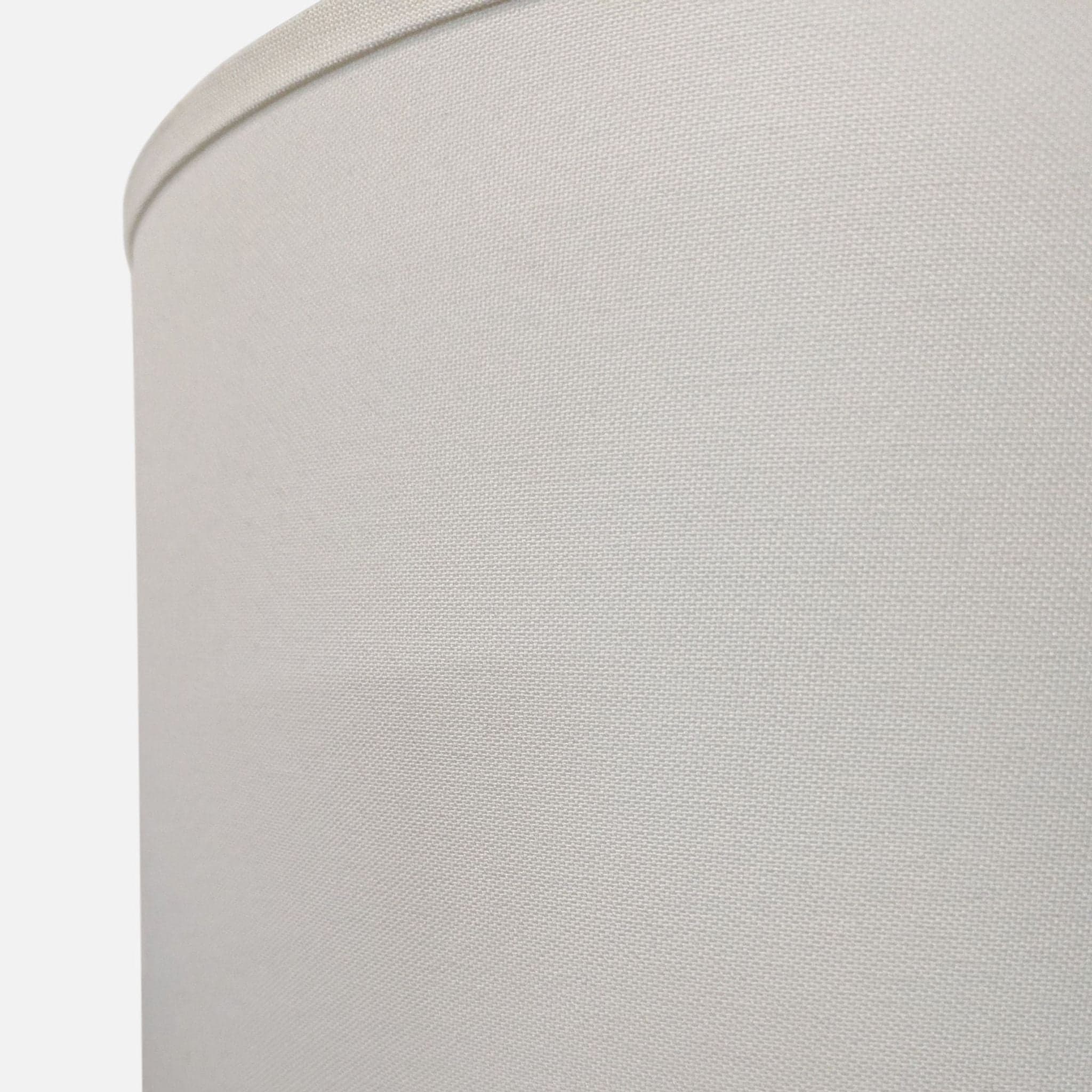 Pottery Barn Textured Gray Ceramic Table Lamp with White Shade - Thumbnail 3