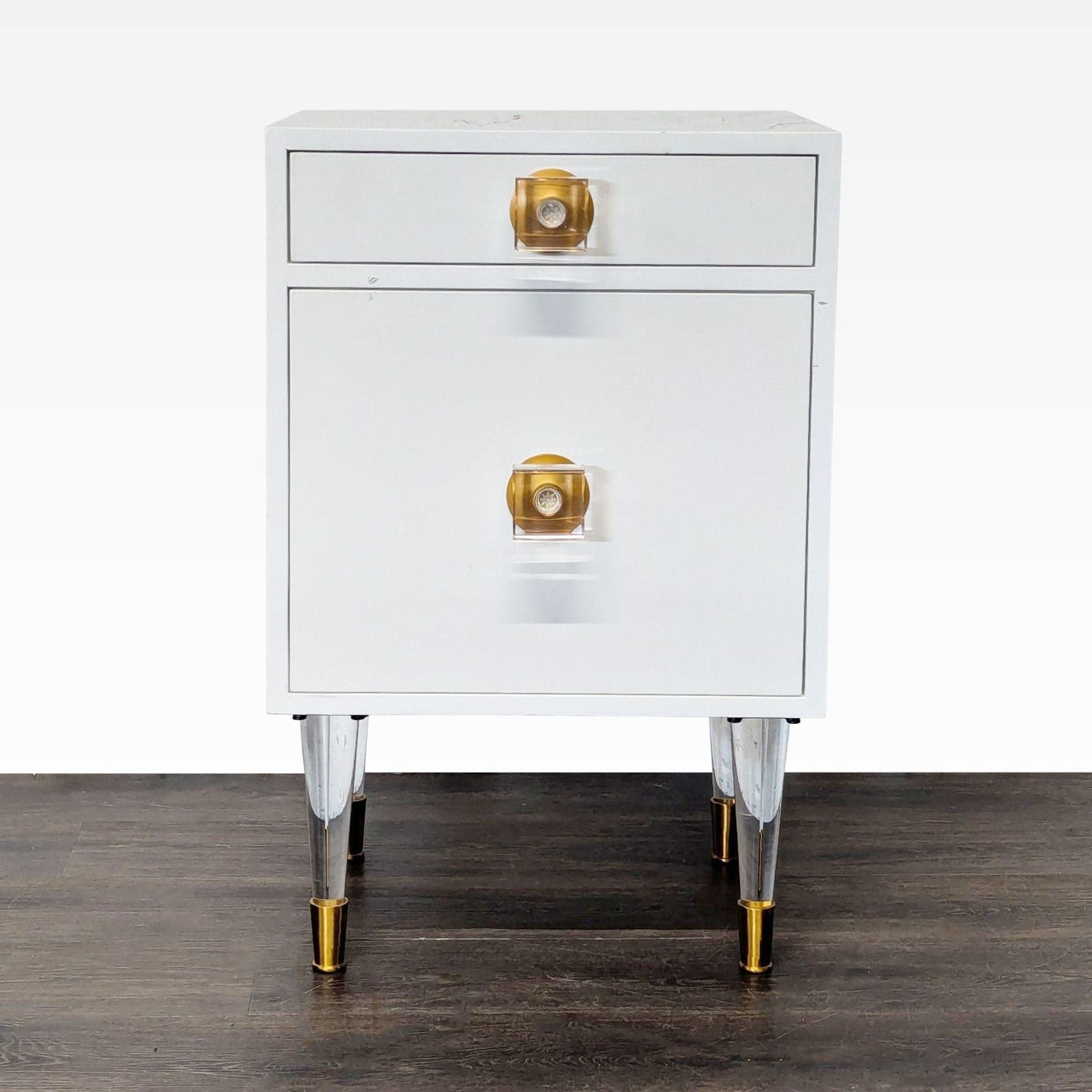 Nightstand with One Drawer and Cabinet - Image 1