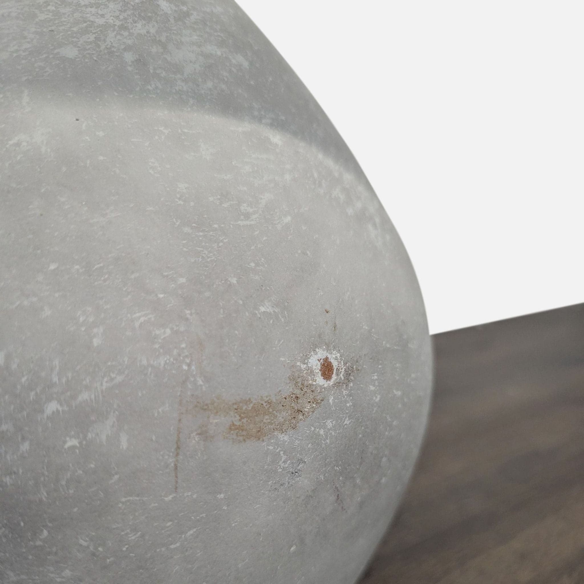 Pottery Barn Textured Gray Ceramic Table Lamp with White Shade - Thumbnail 4