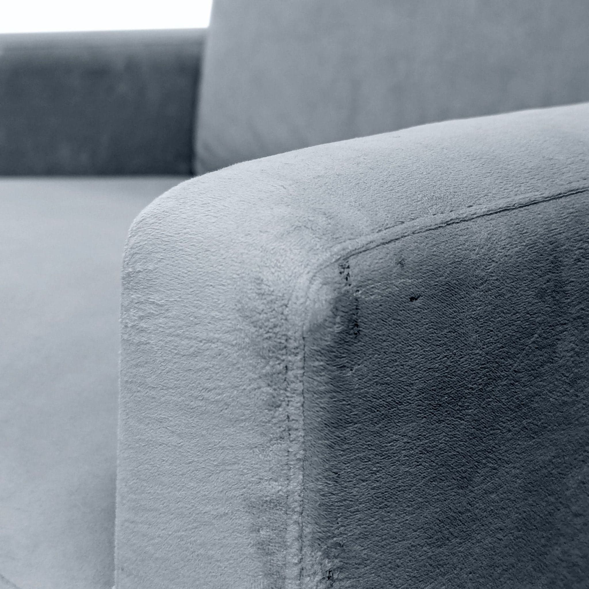 West Elm Gray Lounge Chair with Dark Wood Legs - Thumbnail 4