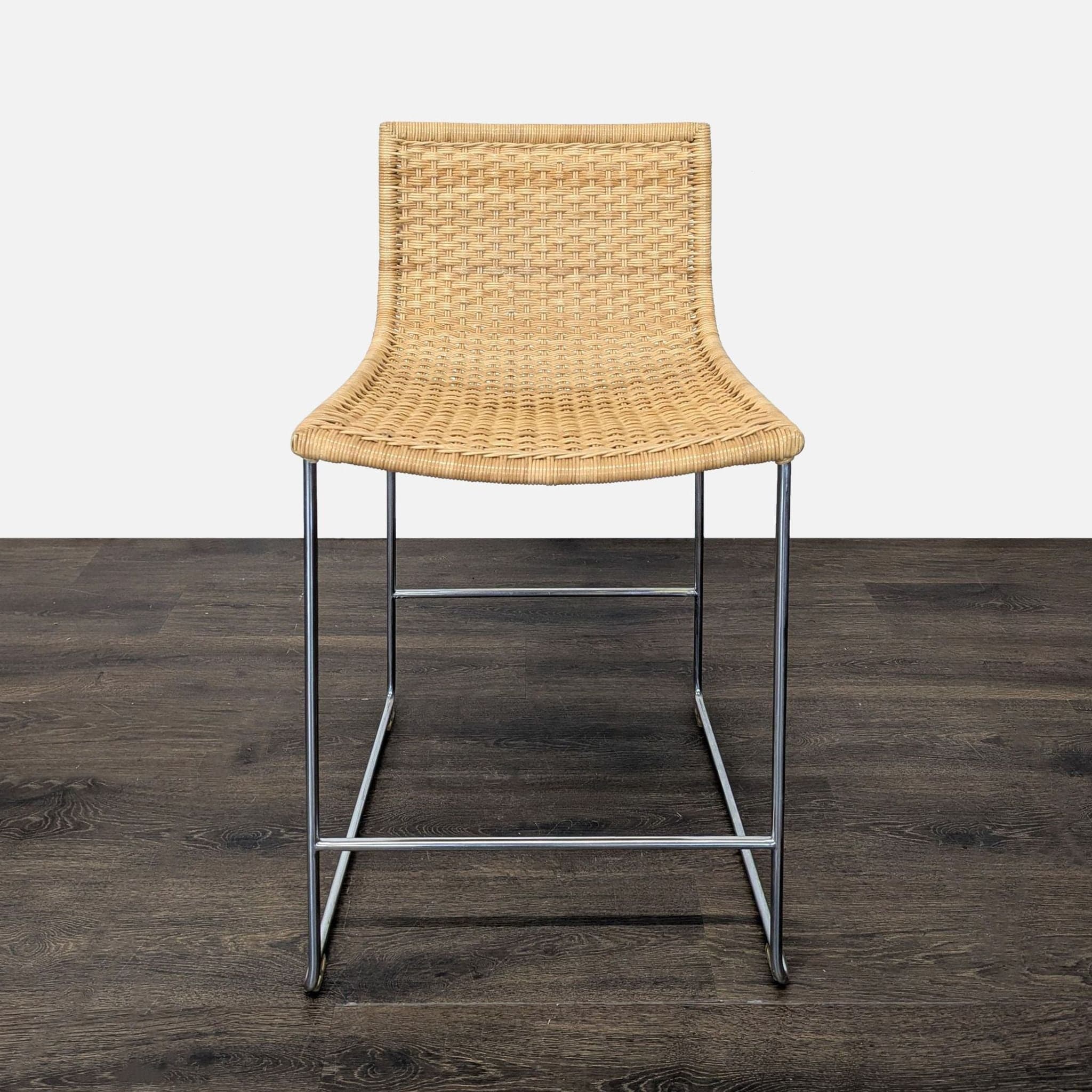 Set of Three Rattan Woven Counter/Bar Stools - Thumbnail 6