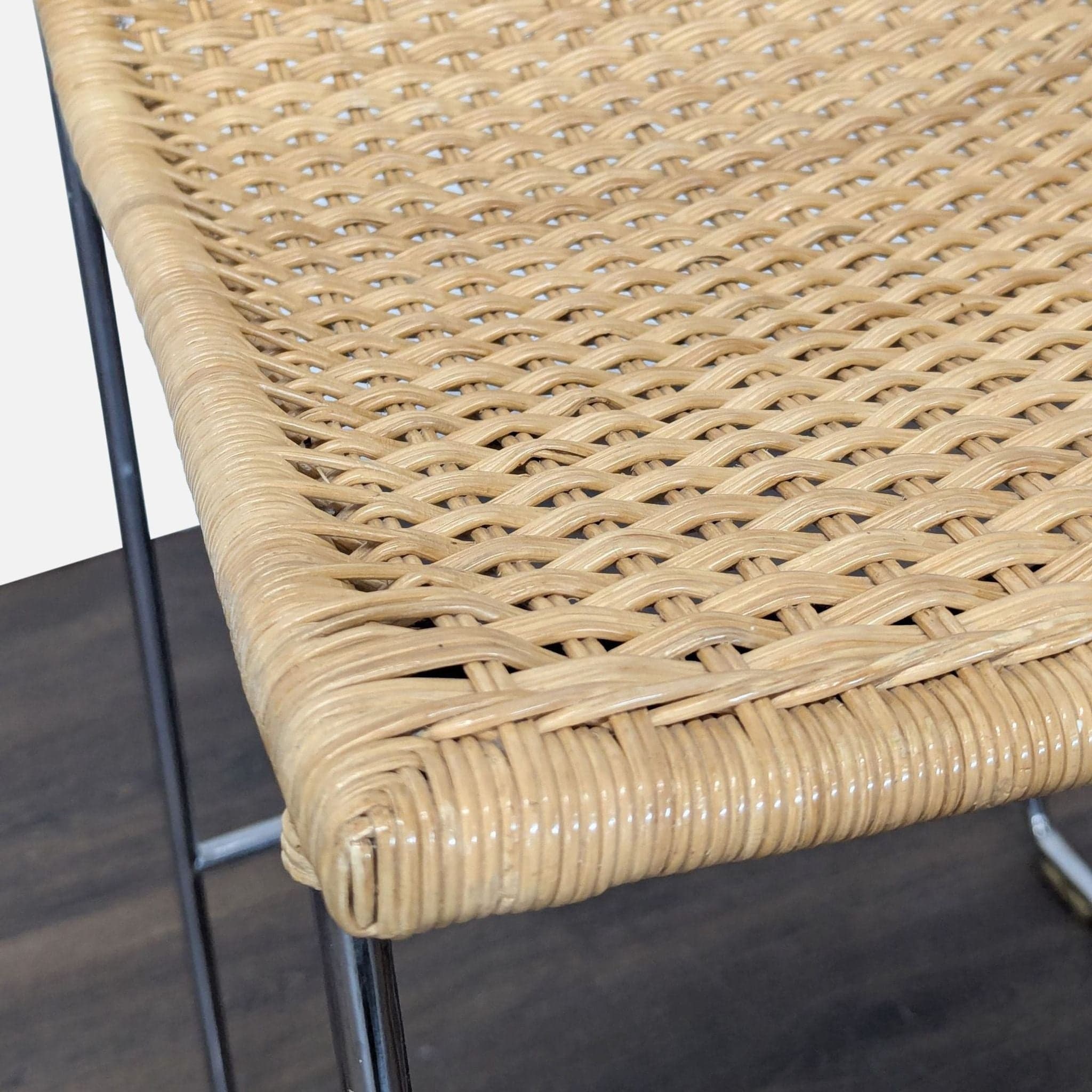 Set of Three Rattan Woven Counter/Bar Stools - Thumbnail 3