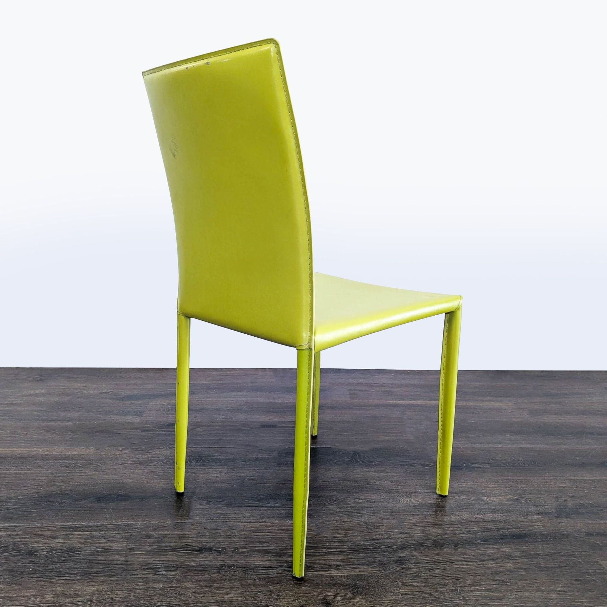 Set of Six Leather Dining Chairs - Thumbnail 5